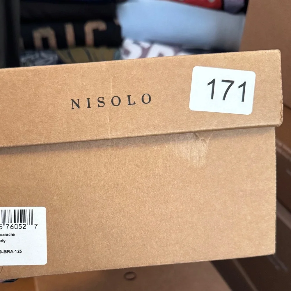 Nisolo Oxford Loafers Leather Dress Shoes Brandy Red Men's 13 Lace Up New in Box